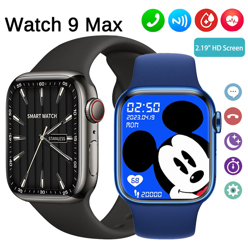 Wacth 9 Max Smart Watch Men Women Series 8 Bluetooth Call NFC Wireless Charging Smartwatch